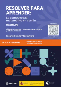 Cartel Resolver para aprender: la competencia matemática en acción