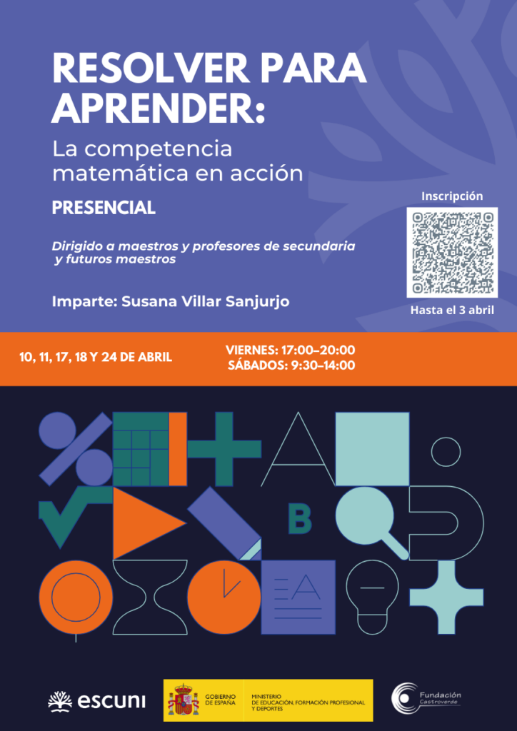 Cartel Resolver para aprender: la competencia matemática en acción